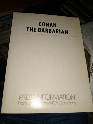 1982 Conan The Barbarian Movie Promo Press Kit 21 Photos Arnold Schwarzenegger