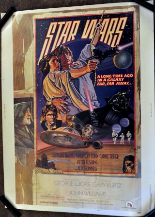 Star Wars Movie Poster,  Theater One Sheet 1978,  Rolled,  Style D