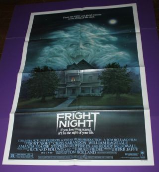 Fright Night 1985 Vintage Movie Poster Horror Scary