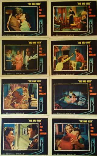 THE BAD SEED 1956 One Sheet Poster Lobby Card Set Patty McCormick Cult Campy 4