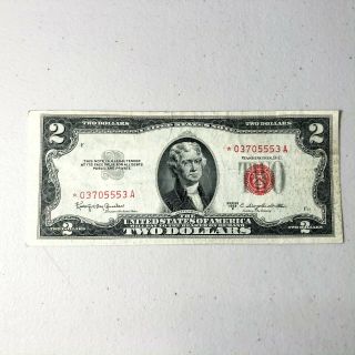 1953 - C 2$ Red Seal Two Dollar Bill - Star Legal Tender Note