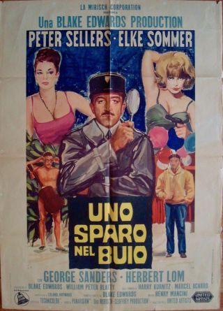 A Shot In The Dark Italian 2f Movie Poster 39x55 Peter Sellers Elke Sommer 1964