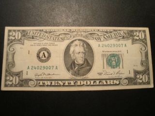 (1) $20.  00 Series 1981 (a) Federal Reserve Note Xf Circulated Cond