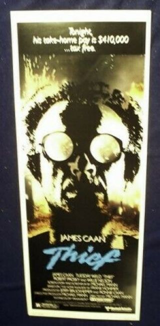 Thief 14x36 Rolled Movie Poster 1981 James Caan Willie Nelson Insert Great Art