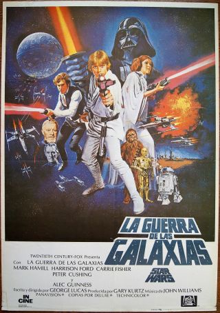 Spanish 1 - Sheet Gorge Lucas =star Wars= 1986 Movie Poster Tom Chantrell