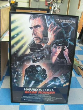 Blade Runner One Sheet Movie Poster 1982 Harrison Ford 27”x41”