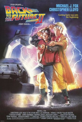 Back To The Future Part Ii (1989) Movie Poster,  Ss,  Nm,  Rolled