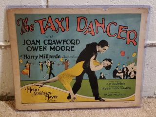 The Taxi Dancer Movie 1927 Lobby Title Card Joan Crawford Owen Moore