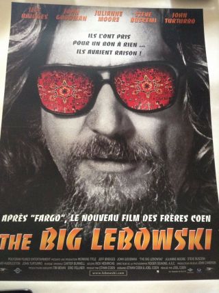 The Big Lebowski French " Petite " Movie Poster Linenbacked