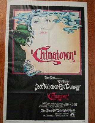 1974 Chinatown 27 " X 41 " One Sheet Movie Poster Jack Nicholson Classic Folded