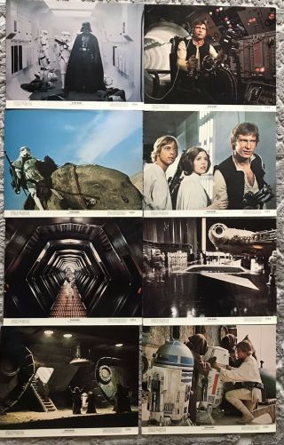 Star Wars - A Hope (1977) Complete Set Of Movie Lobby Cards