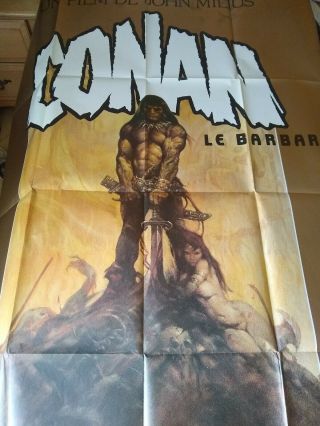 Conan The Barbarian French Movie Poster 1982 Classic Frank Frazetta Art
