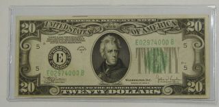 1934 C - $20 Federal Reserve Note - Julian / Snyder