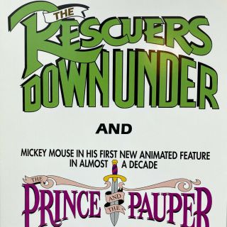 Custom Listing Two The Rescuers Down Under,  Welcome Home Roxy Tickets