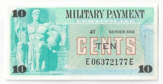Us Military Payment Certificate 10 Ten Cents Series 692 - 06468