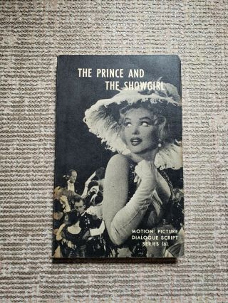 1957 Marilyn Monroe The Prince And The Showgirl Motion Picture Dialogue Script