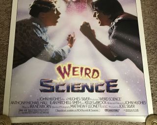 1985 WEIRD SCIENCE Movie Poster,  ROLLED,  27x41,  NSS 2