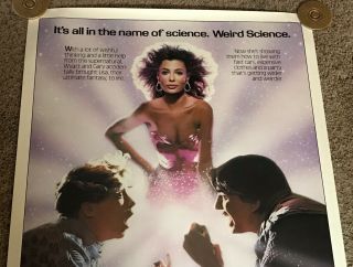 1985 WEIRD SCIENCE Movie Poster,  ROLLED,  27x41,  NSS 3