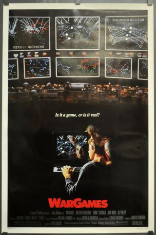 Wargames 1983 Orig 27x41 Nm Rolled Movie Poster Matthew Broderick Ally Sheedy