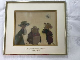 Disney Movie Film Cel,  Hand - Painted: " The Great Mouse Detective,  " Framed
