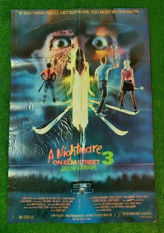 A Nightmare On Elm Street 3 1987 Movie Poster 1 Sheet