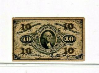 10 Cent " Fractional " 1800 