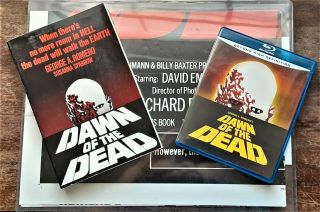Dawn Of The Dead 1978 27x41 Nm Folded Movie Poster W/paperback Tie - In & Blu - Ray