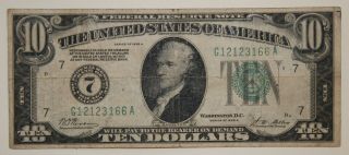 United States 1928 A $10.  00 Dollar Green Seal Gold On Demand Note