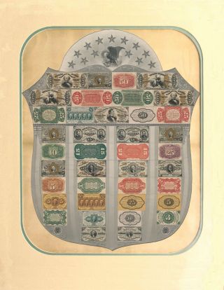 Us Fractional Currency Shield 16 " X20 " Poster Hi - Quality Photo Great For Framing