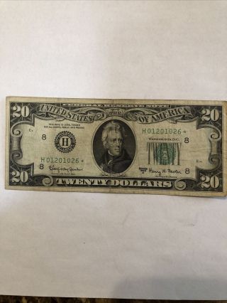 1963a (h) Federal Reserve Note Twenty Dollar Bill Star Note
