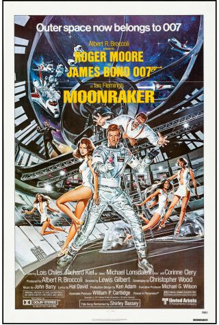 Moonraker 1979 27x41 One Sheet Movie Poster Roger Moore/james Bond