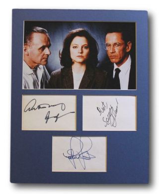 The Silence Of The Lambs Hand Signed By Anthony Hopkins Jodie Foster Scott Glenn
