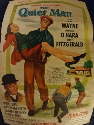 The Quiet Man Movie Poster John Wayne Maureen O 