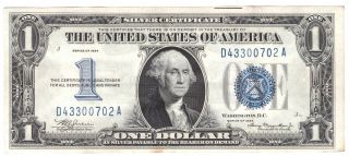1934 Us $1 Silver Certificate One Dollar Funny Back F - 1606 C6