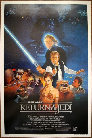 Us 1 - Sheet - Rolled Sano - Art =return Of The Jedi= 1983 Movie Poster Star Wars