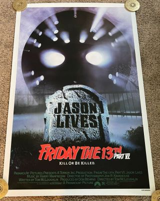 1986 Friday The 13th Part Vi Movie Poster,  Rolled,  27x41