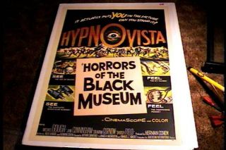 Horrors Of The Black Museum Orig Movie Poster 1959 Linen Horror