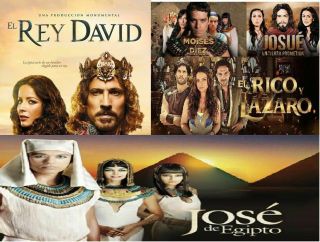 Combo 5 Series Biblicas Jose D. ,  Josue. ,  El Rico. ,  El Rey D. ,  Moises. ,  111 Dvds