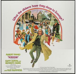 Scrooge 1971 Large 6 - Sheet Movie Poster Albert Finney