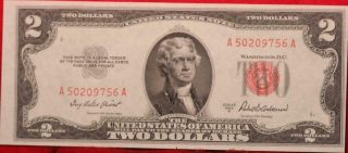 Uncirculated 1953 U.  S.  $2 Note