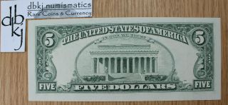 1995 $5 Federal Reserve Note - Atlanta - Star - Fr 1985 - F - Gem Uncirculated 2