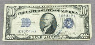 Series Of 1934 - D United States Of America $10 Silver Certificate Blue Seal Note
