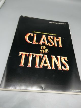 1981 CLASH OF THE TITANS Movie Press Kit 23 8x10 photos,  MGM Editors Portfolio 2