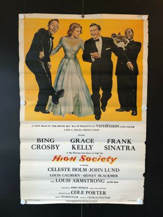 High Society (1956) One Sheet Movie Poster - 27 " X 41 " Ex