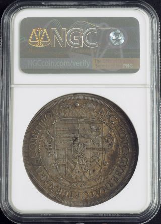 1622,  Austria,  Archduke Leopold V.  Certified Silver Thaler Coin.  NGC XF - 45 4