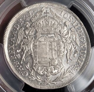 1782,  Hungary,  Joseph Ii.  Silver Madonna ½ Thaler Coin Kremnitz Pcgs Ms - 62