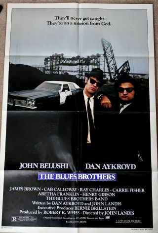 The Blues Brothers 1980 27x41 One Sheet Movie Poster Folded