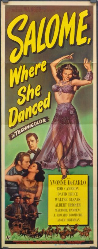 Salome Where She Danced 1945 14x36 Movie Poster Yvonne De Carlo