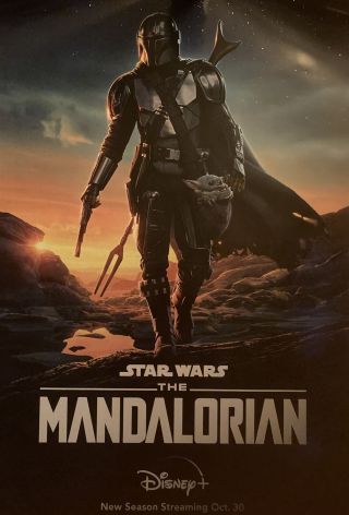 The Mandalorian Tv Poster Season 2 27x40 D/s Double Sided Us Star Wars