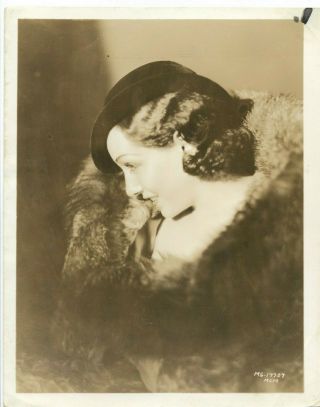 1920s Mexican Movie Star Jazz Age Fashion Hat Lupe Velez Lovely Portrait Photo